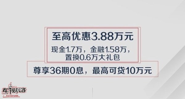 王者来袭享购车补贴3.88万