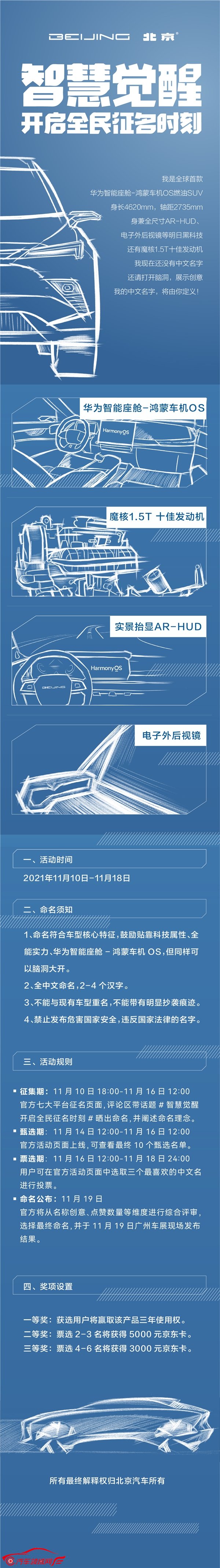 刚刚!官宣!全球首款华为智能座舱-鸿蒙车机OS燃油SUV开启全球征名!
