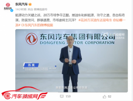东风高管灵魂发问 “20万买油车还是电车”引爆行业